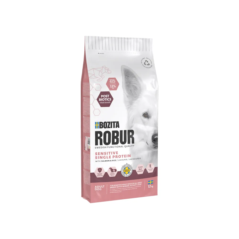 [43537] Bozita Robur Somonlu Tek Proteinli Hassas Yetişkin Köpek Maması 12kg