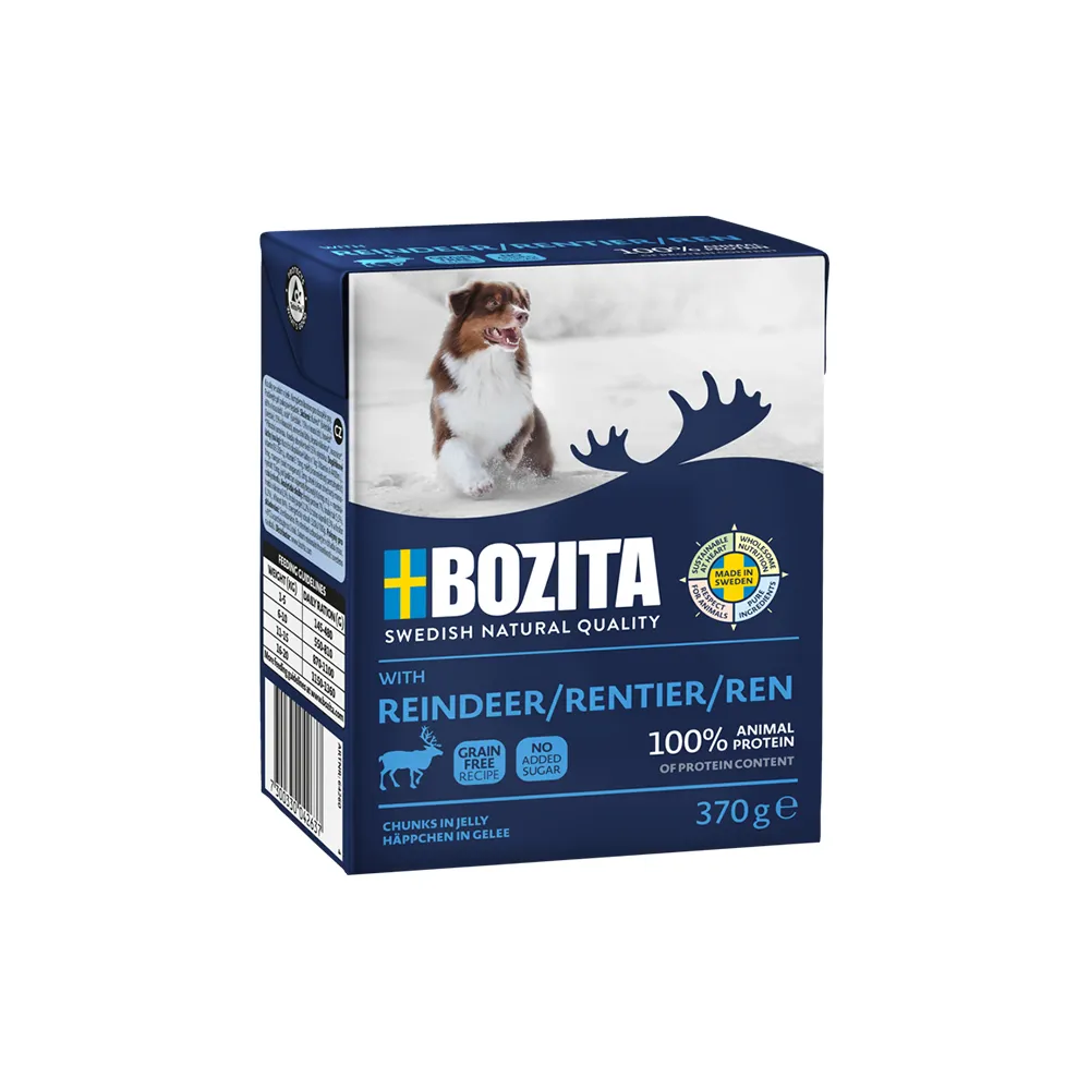 [64263] Bozita Ren Geyiği Etli Jöle İçinde Yetişkin Köpek Yaş Maması Tetra 370g