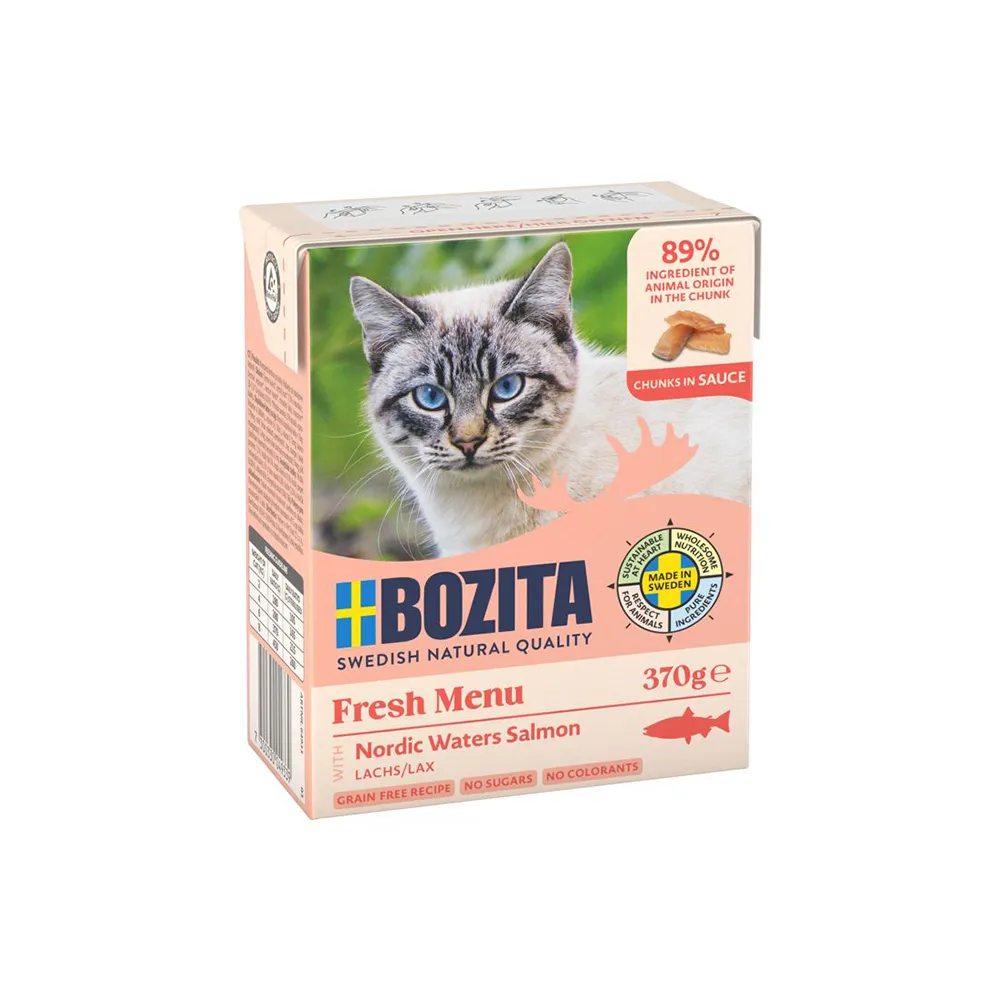 [64933] Bozita Somonlu Sos İçinde Yetişkin Kedi Yaş Maması Tetra 370g