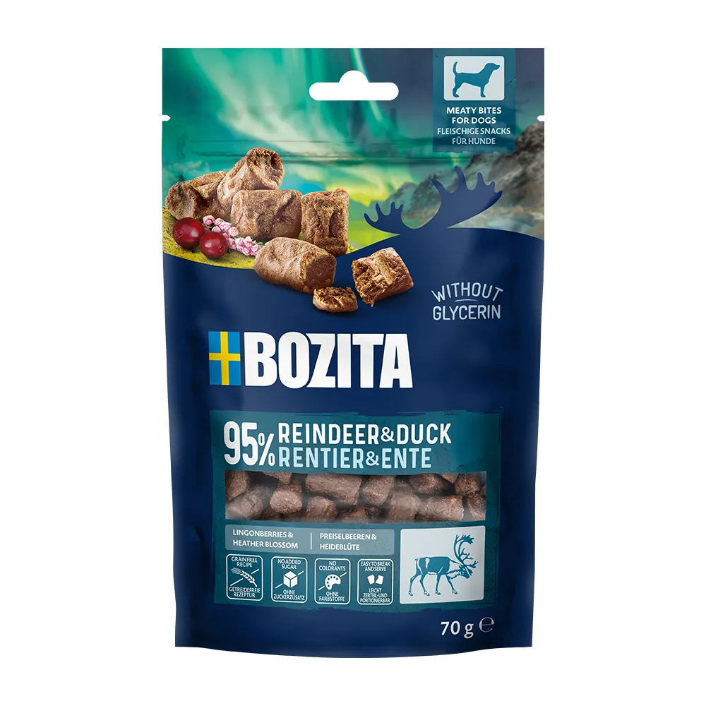 [71159] Bozita Ren Geyiği ve Ördek Etli Köpek Ödül Maması 70g