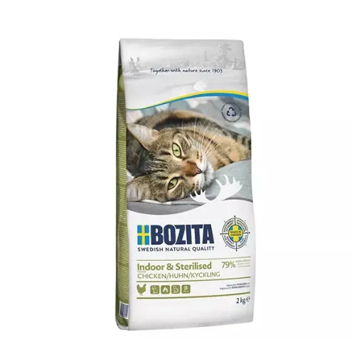 Bozita Tavuklu Kısırlaştırılmış ve Evde Beslenen Yetişkin Kedi Maması 2 kg