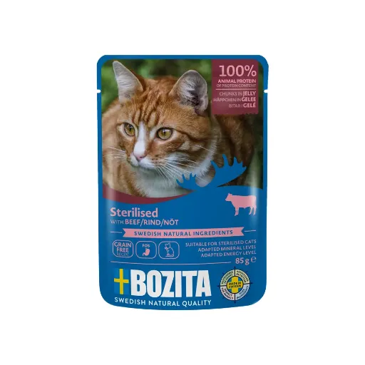 Bozita Sığır Etli Jöle İçinde Kısırlaştırılmış Kedi Yaş Maması 85 gr